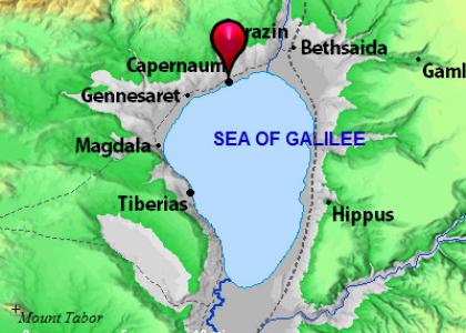 Mapa do mar da Galileia