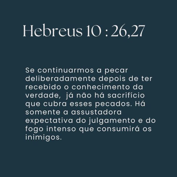 Hebreus 10:26-27