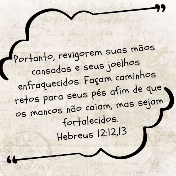 Hebreus 12:12-13