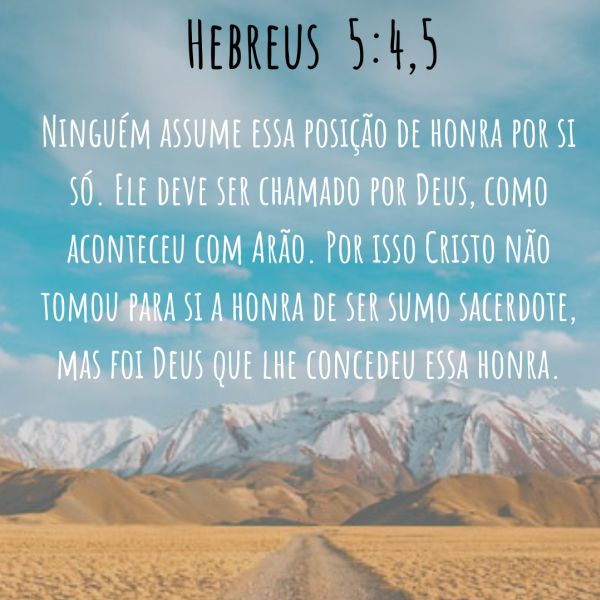 Hebreus 5:4-5