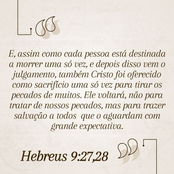 Hebreus 9:27-28
